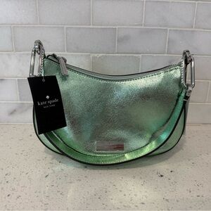 Kate Spade Metallic Green Shoulder Bag